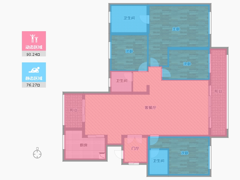 山东省-烟台市-万科御龙山-150.00-户型库-动静分区