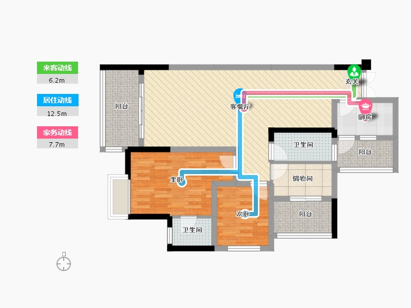 四川省-达州市-康力国际-82.18-户型库-动静线