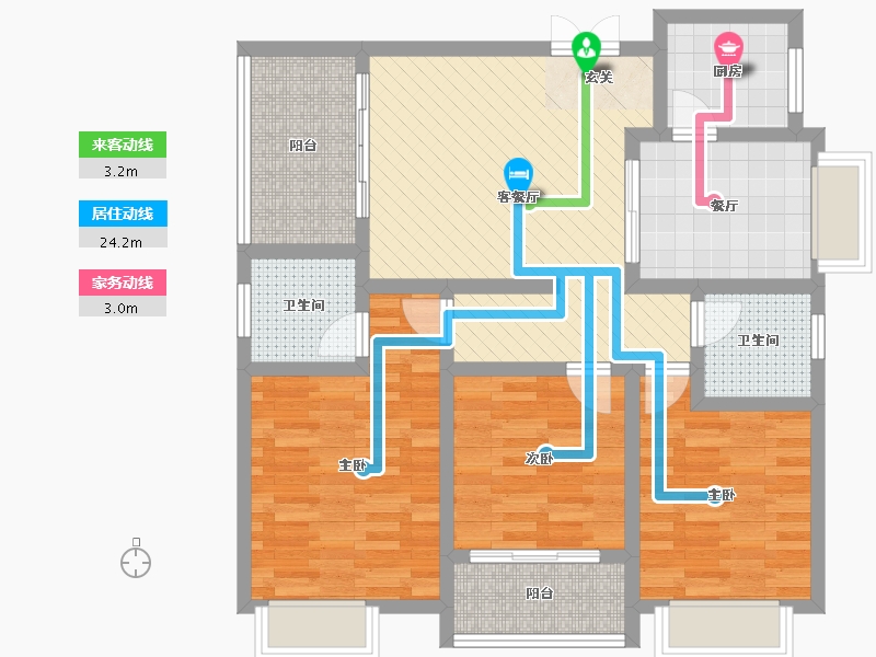 湖南省-株洲市-玉瓷俪景-88.51-户型库-动静线