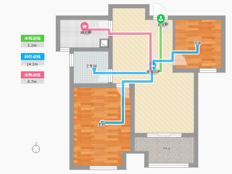 河南省-郑州市-绿都澜湾-65.57-户型库-动静线