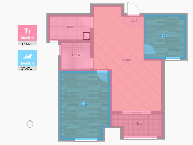 河南省-郑州市-绿都澜湾-65.57-户型库-动静分区