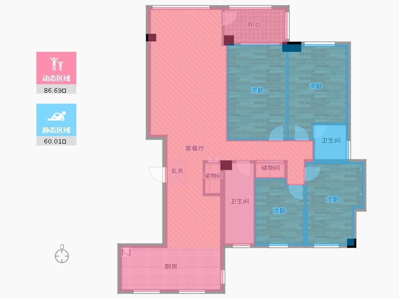 浙江省-温州市-乐清海岸明珠-132.57-户型库-动静分区