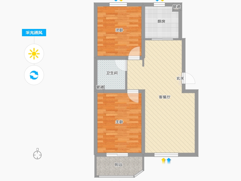 河北省-保定市-金品时代-62.67-户型库-采光通风