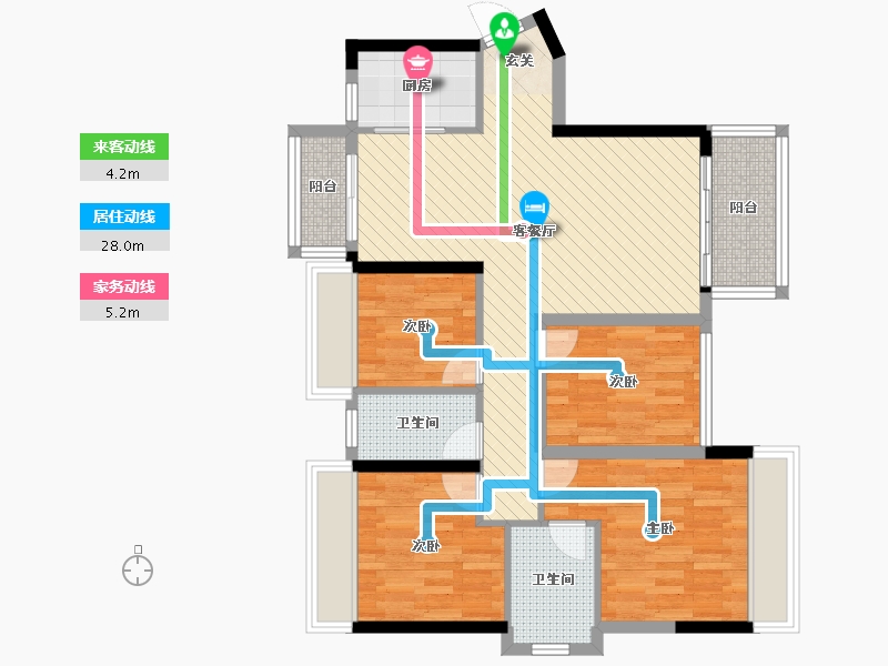 广东省-江门市-海悦君庭-87.26-户型库-动静线