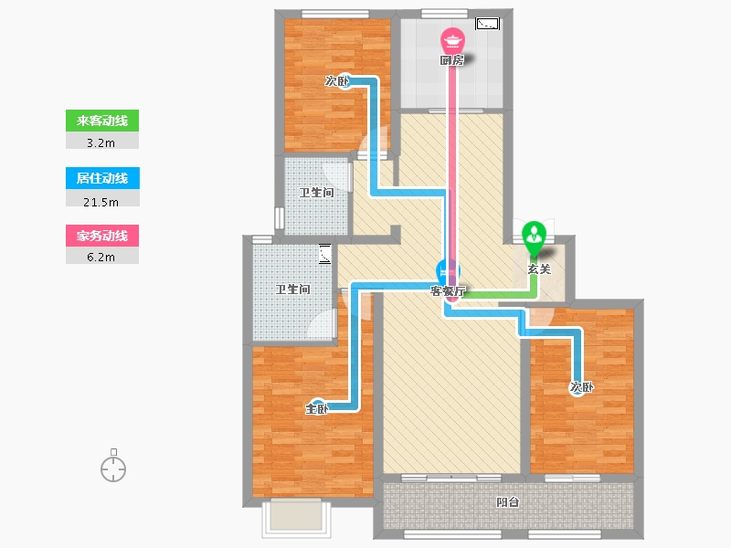 山西省-太原市-保利茉莉公馆-101.07-户型库-动静线