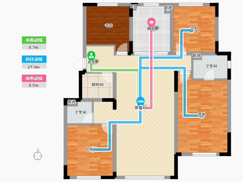 辽宁省-沈阳市-西华府-118.22-户型库-动静线