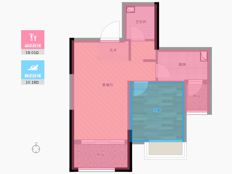 辽宁省-沈阳市-华强城-41.11-户型库-动静分区