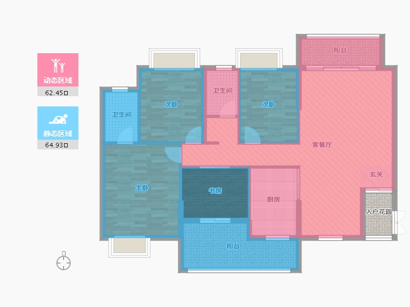 广西壮族自治区-南宁市-蟠龙小区-115.89-户型库-动静分区