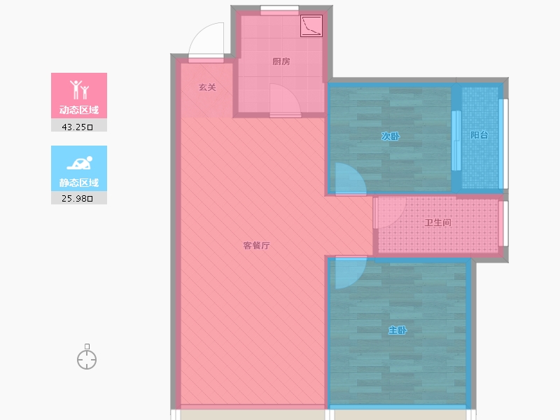 广西壮族自治区-贺州市-嘉年濠庭-61.63-户型库-动静分区