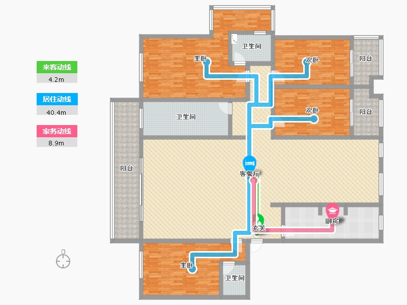 山东省-临沂市-明德花园住宅区北区-235.29-户型库-动静线