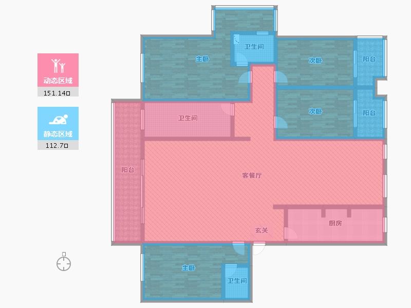 山东省-临沂市-明德花园住宅区北区-235.29-户型库-动静分区