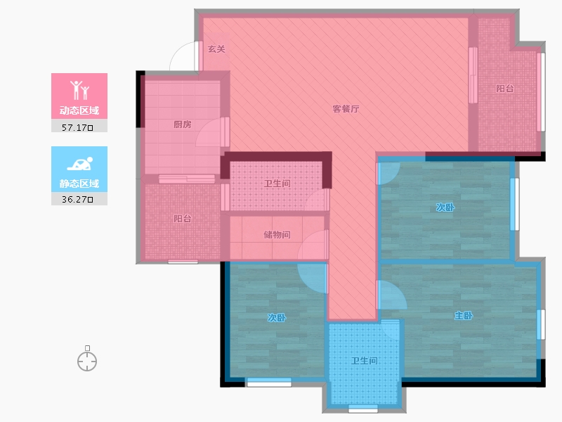 四川省-成都市-滨江和城-81.55-户型库-动静分区