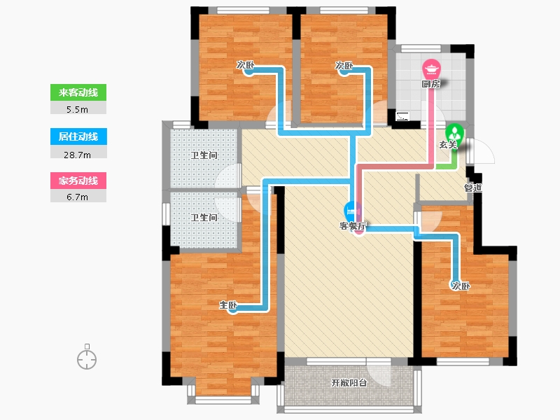 辽宁省-沈阳市-中铁香湖-100.50-户型库-动静线