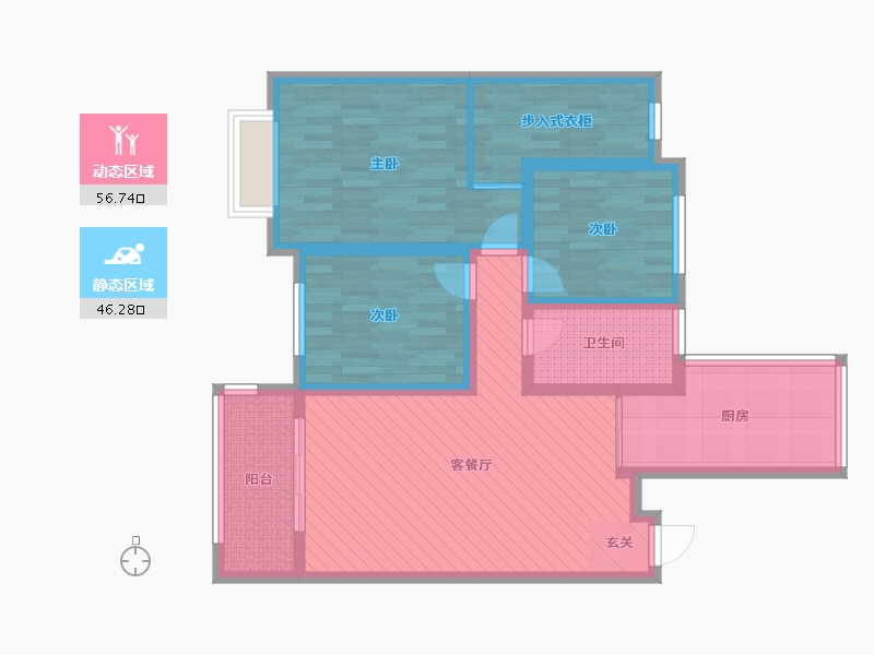 山东省-青岛市-中铁兴安府-89.39-户型库-动静分区