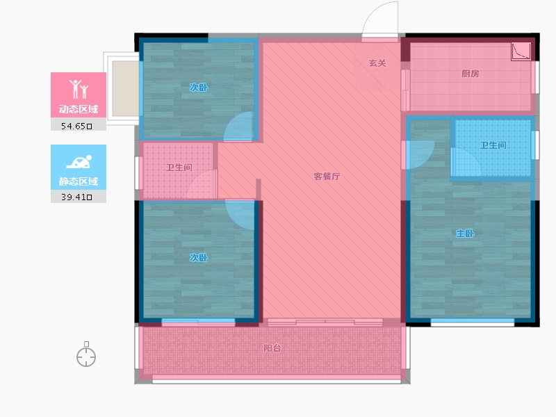 湖南省-长沙市-创元时代-82.24-户型库-动静分区