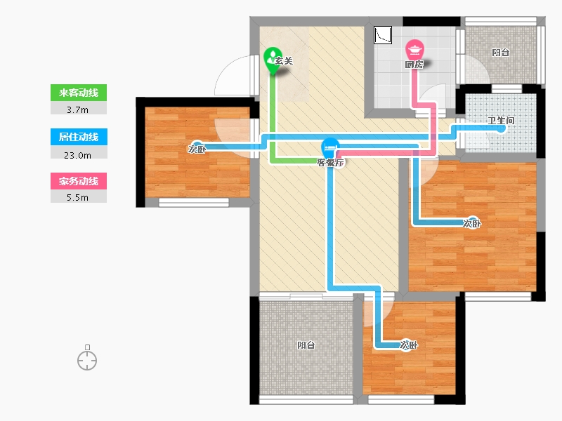 四川省-乐山市-邦泰国际社区-66.22-户型库-动静线