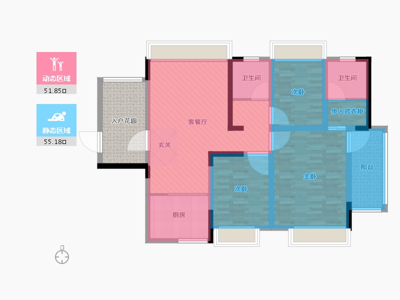 河南省-信阳市-叁号公馆-103.00-户型库-动静分区