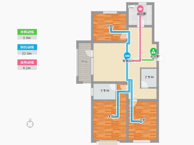 山东省-临沂市-荣盛锦绣外滩-95.20-户型库-动静线