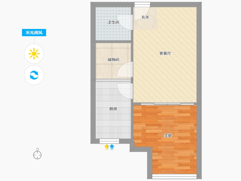 山东省-青岛市-金色环海-36.77-户型库-采光通风