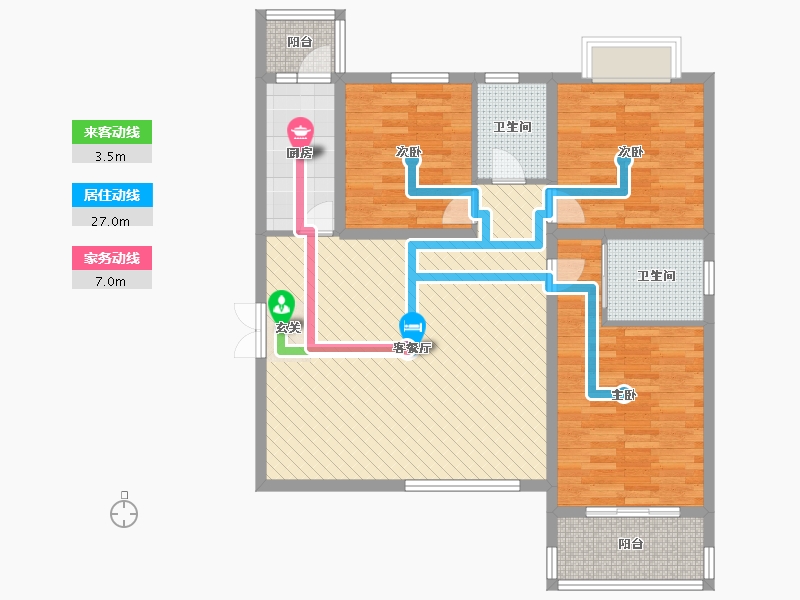 陕西省-西安市-隆桥瑞苑-100.00-户型库-动静线