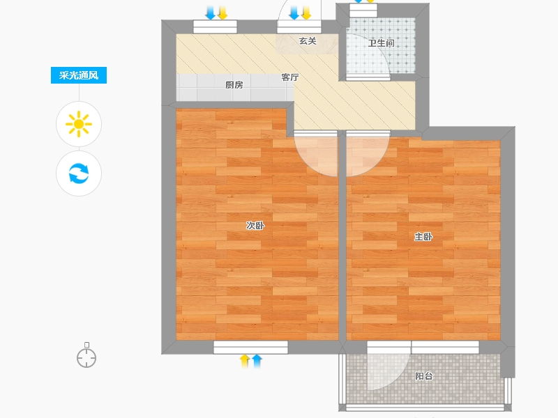 上海-上海市-上南一村-31.12-户型库-采光通风