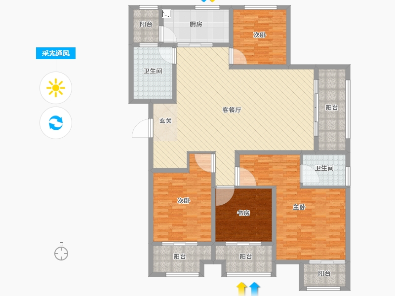 河南省-信阳市-东方今典-145.00-户型库-采光通风