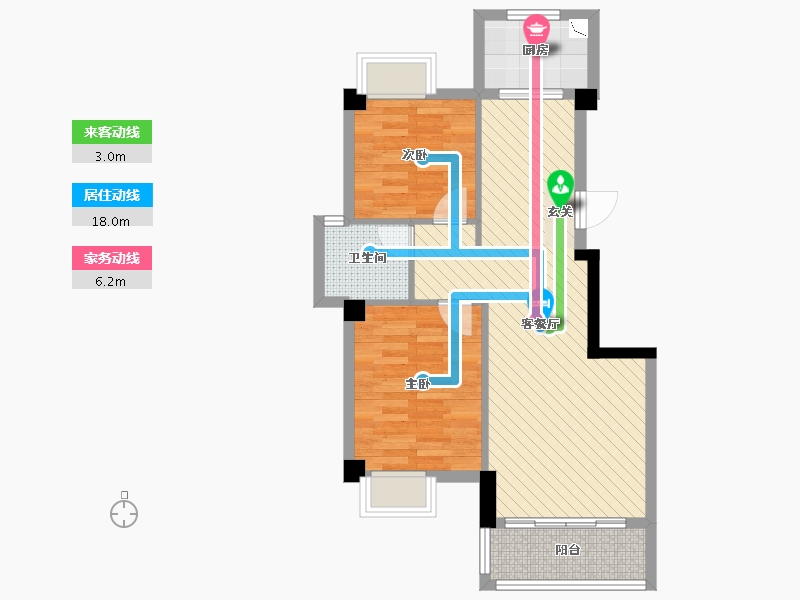 福建省-漳州市-武夷名仕园(康华西路)-62.47-户型库-动静线