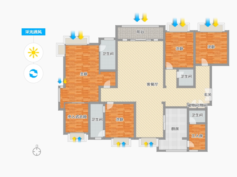 山东省-菏泽市-东城国际-199.93-户型库-采光通风