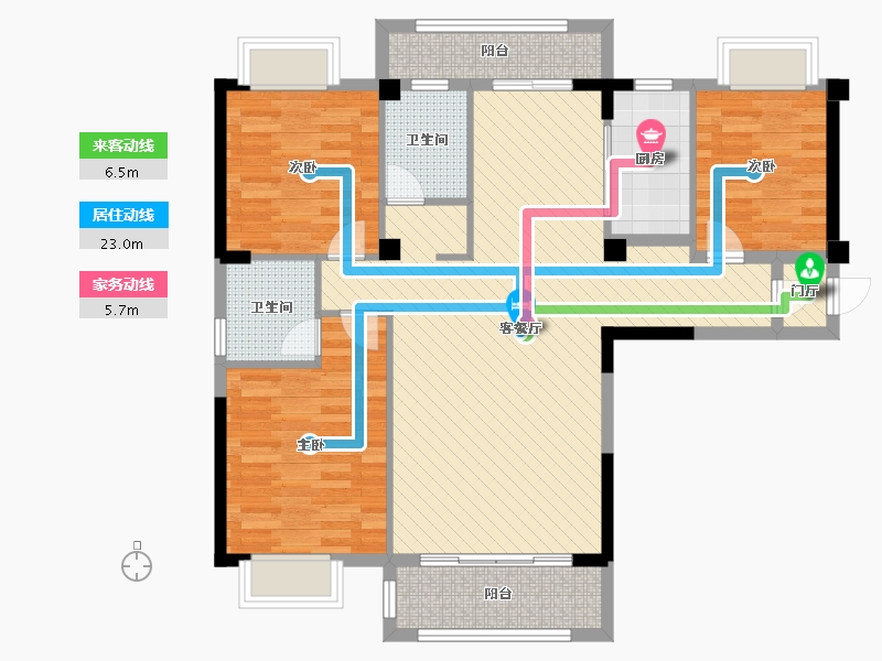 福建省-泉州市-新景广海外滩-98.00-户型库-动静线