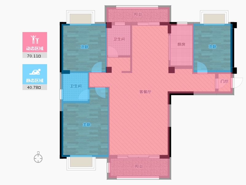 福建省-泉州市-新景广海外滩-98.00-户型库-动静分区