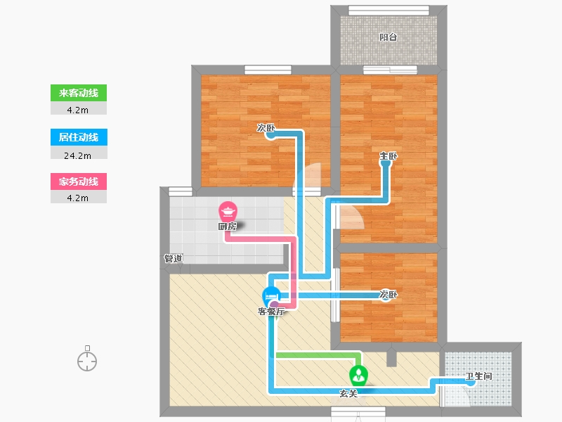 山东省-临沂市-后园馨园小区-60.00-户型库-动静线