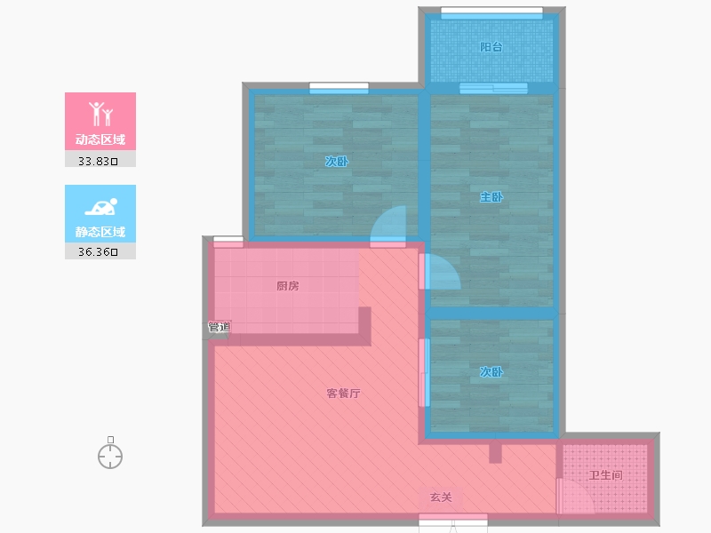 山东省-临沂市-后园馨园小区-60.00-户型库-动静分区