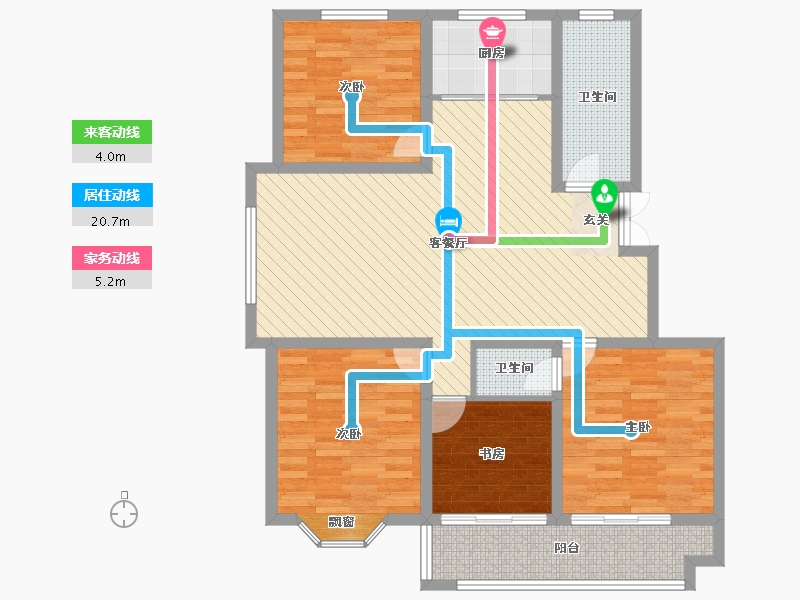 山东省-潍坊市-金都世家-105.16-户型库-动静线