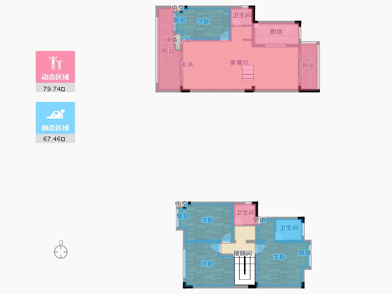 四川省-遂宁市-金科美湖湾-139.49-户型库-动静分区