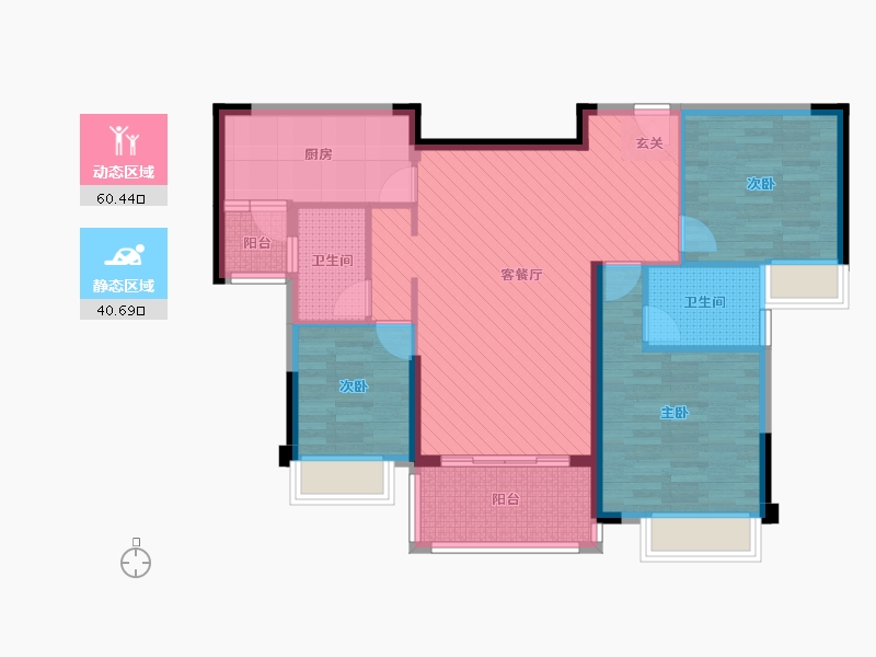 广东省-肇庆市-肇庆敏捷城-89.31-户型库-动静分区