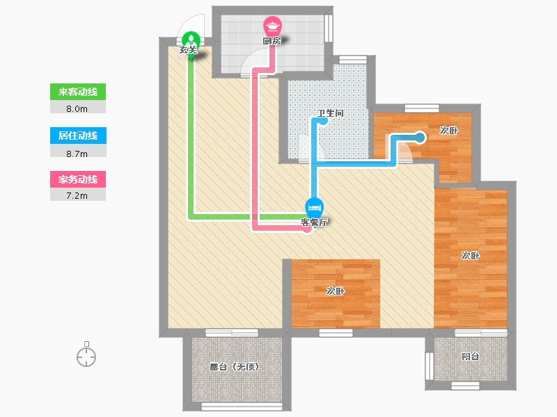 浙江省-嘉兴市-信达香格里-74.86-户型库-动静线