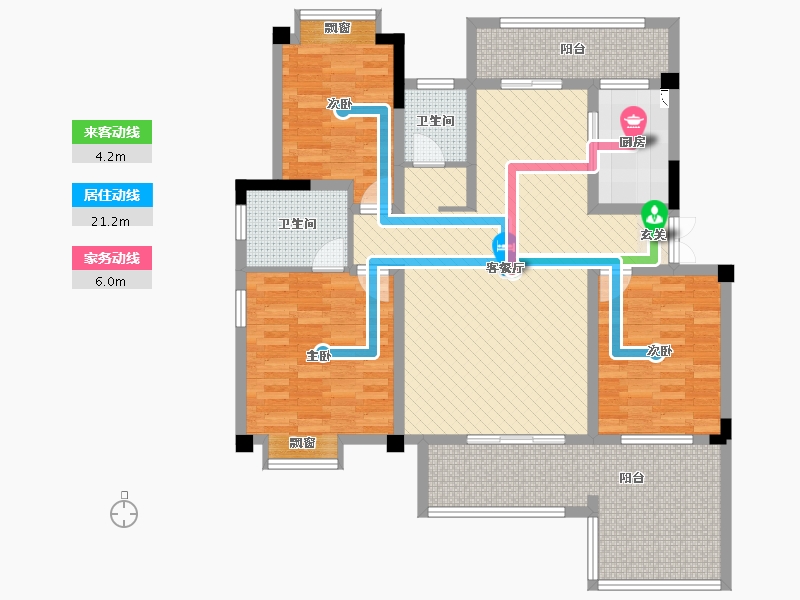 四川省-自贡市-中港燊海森林-113.60-户型库-动静线