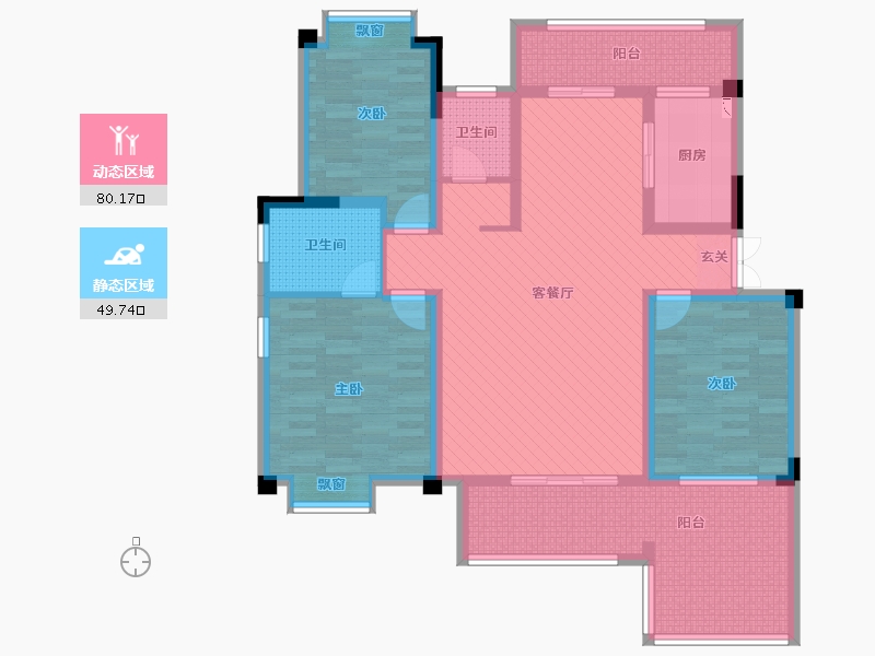 四川省-自贡市-中港燊海森林-113.60-户型库-动静分区