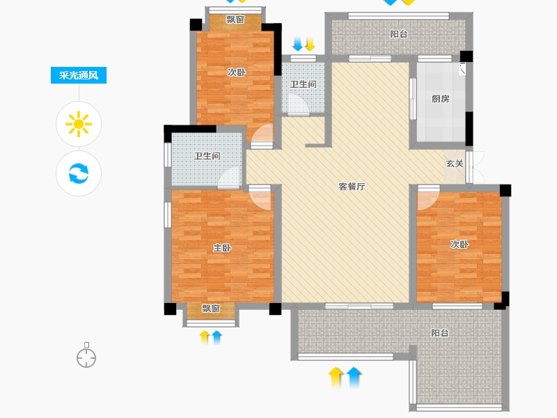 四川省-自贡市-中港燊海森林-113.60-户型库-采光通风