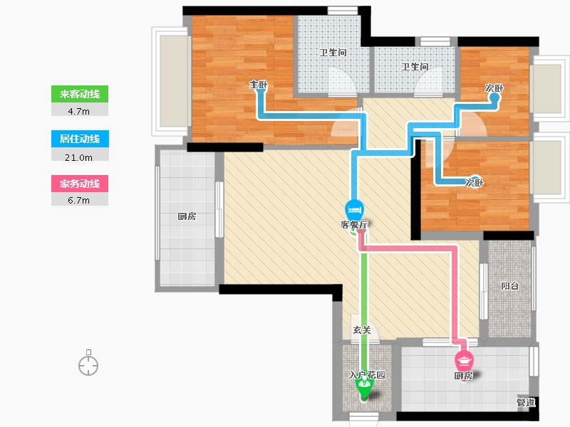 广东省-广州市-汇港威华国际-74.97-户型库-动静线