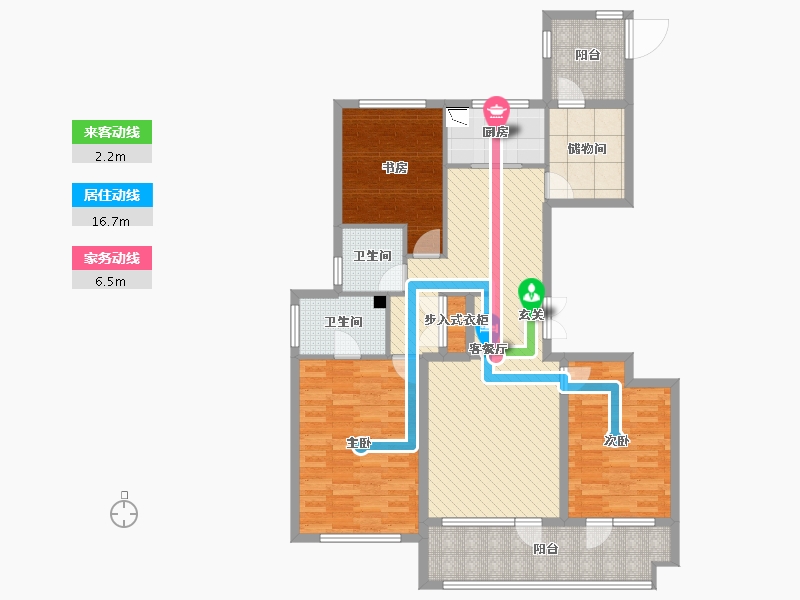 辽宁省-大连市-华润-114.75-户型库-动静线