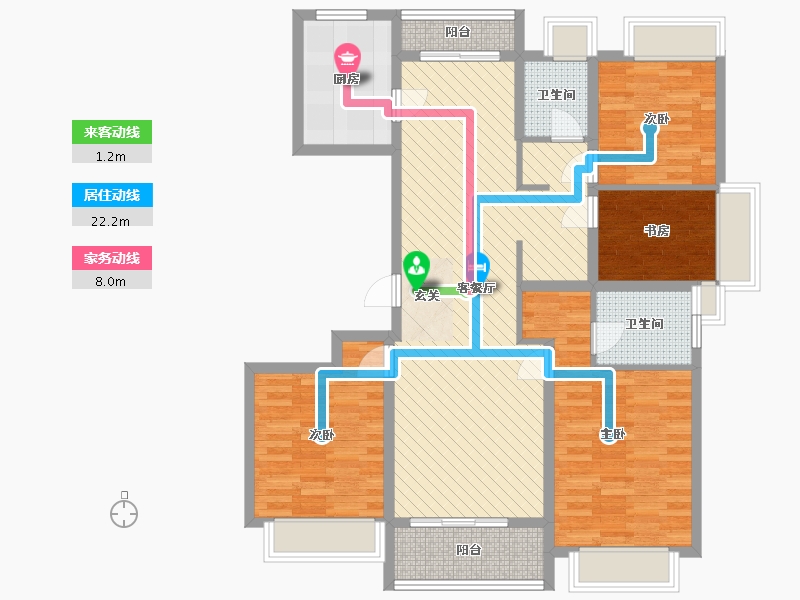 江苏省-盐城市-锦绣华府-105.10-户型库-动静线