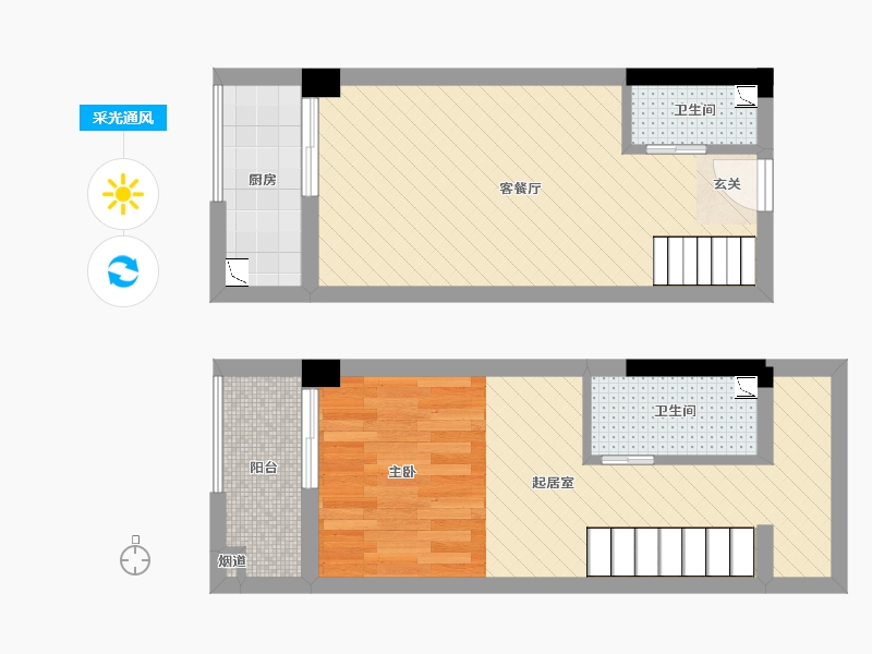 四川省-成都市-大源欢乐颂-50.11-户型库-采光通风