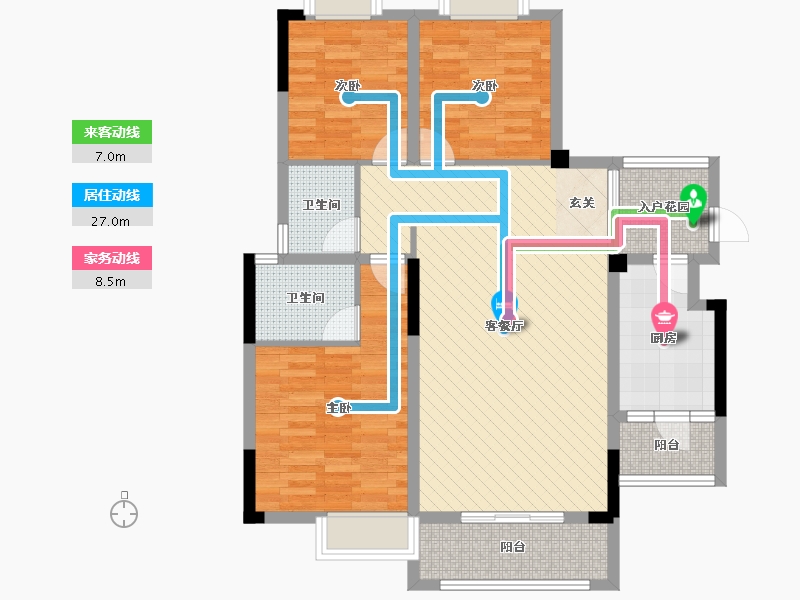 贵州省-黔南布依族苗族自治州-绿城国际(公园王府)-94.41-户型库-动静线