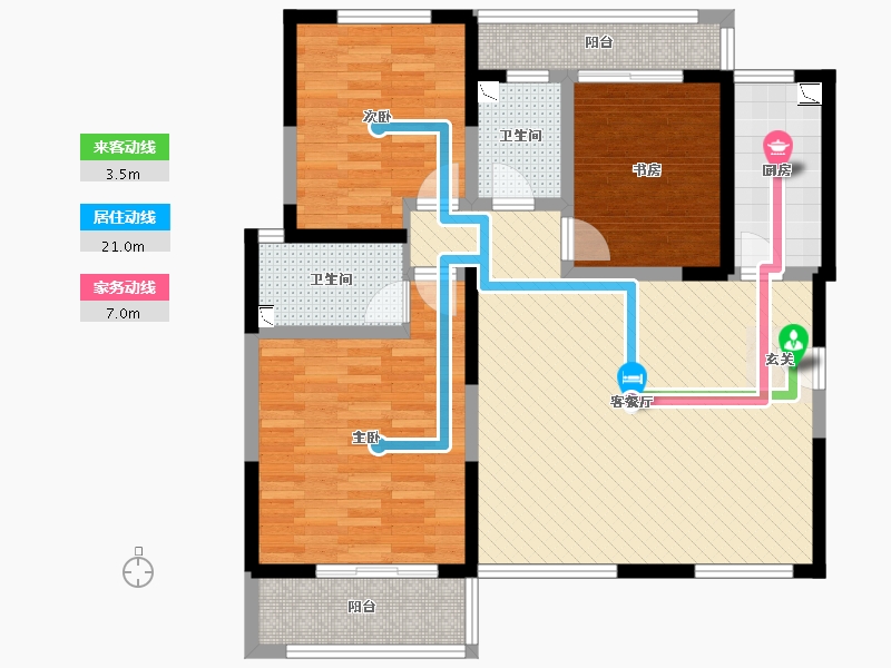 陕西省-西安市-西安邮电大学东区家属院-E1-98.33-户型库-动静线