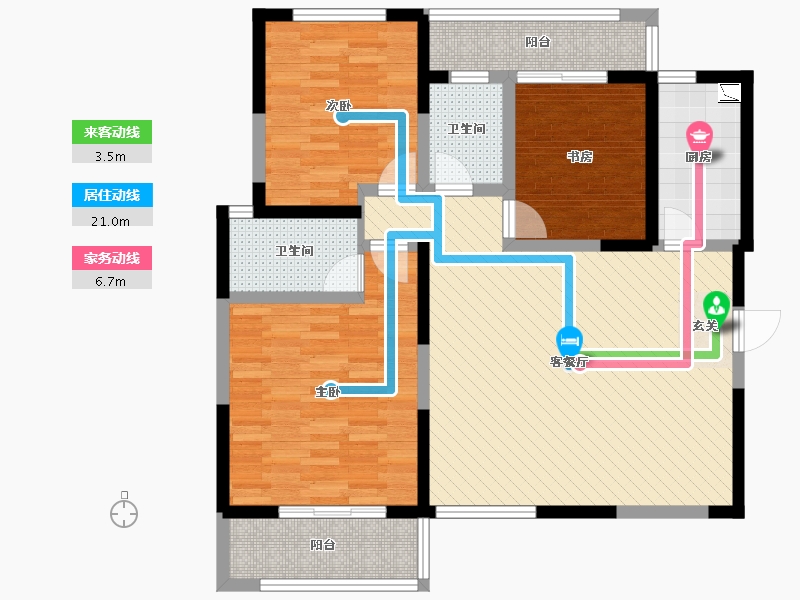 陕西省-西安市-西安邮电大学东区家属院-E1-99.68-户型库-动静线