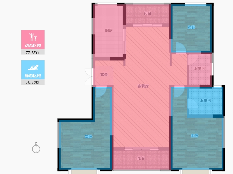 陕西省-西安市-德杰德裕天下-120.00-户型库-动静分区