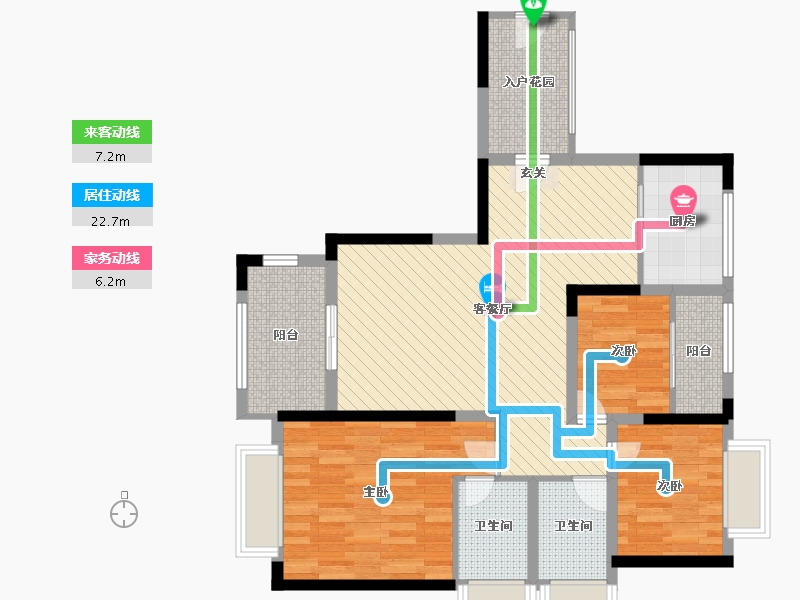 河南省-郑州市-瀚宇天悦湾-87.30-户型库-动静线