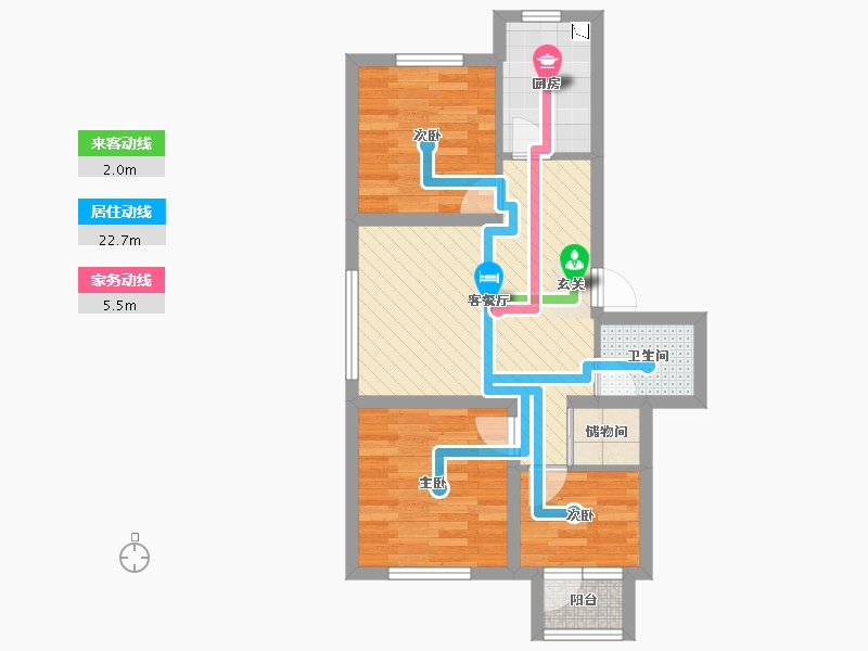 辽宁省-沈阳市-东亚翰林世家-54.55-户型库-动静线