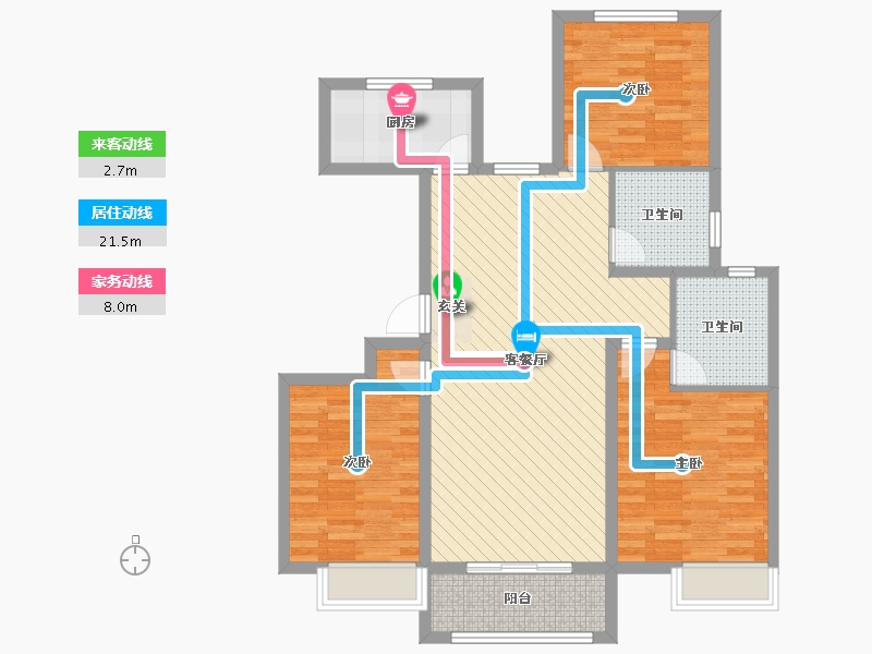 山东省-济宁市-绿地国际城-92.94-户型库-动静线